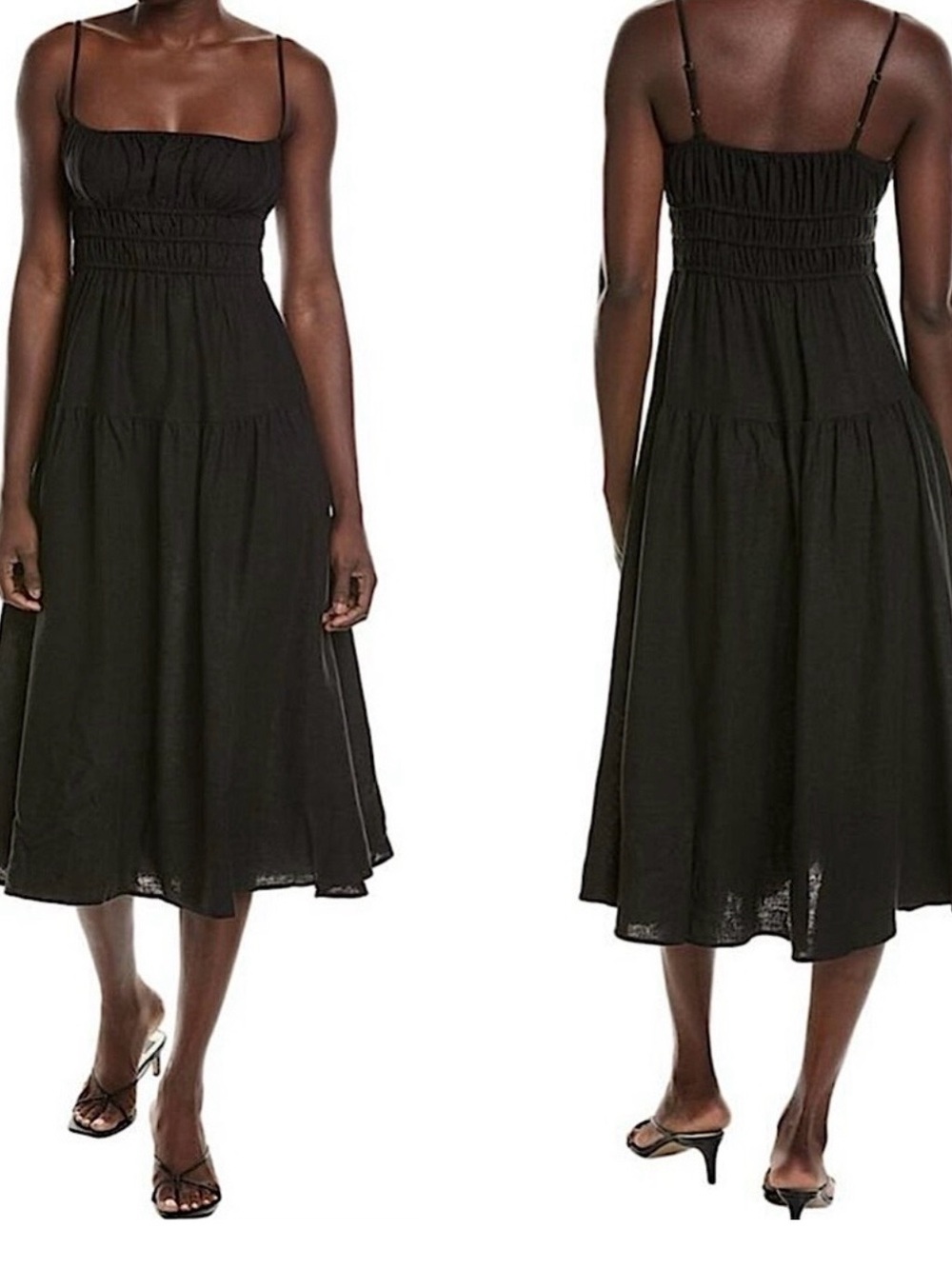 Weworewhat Scrunchie Linen Dress